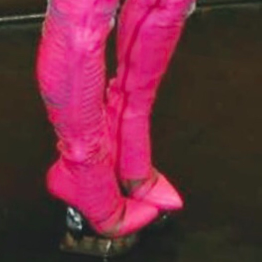 Jeffrey Cambell Hot Pink Ken Doll Head Boots